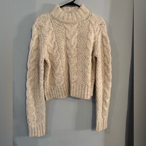 a.n.a Cable Knit Beige Sweater